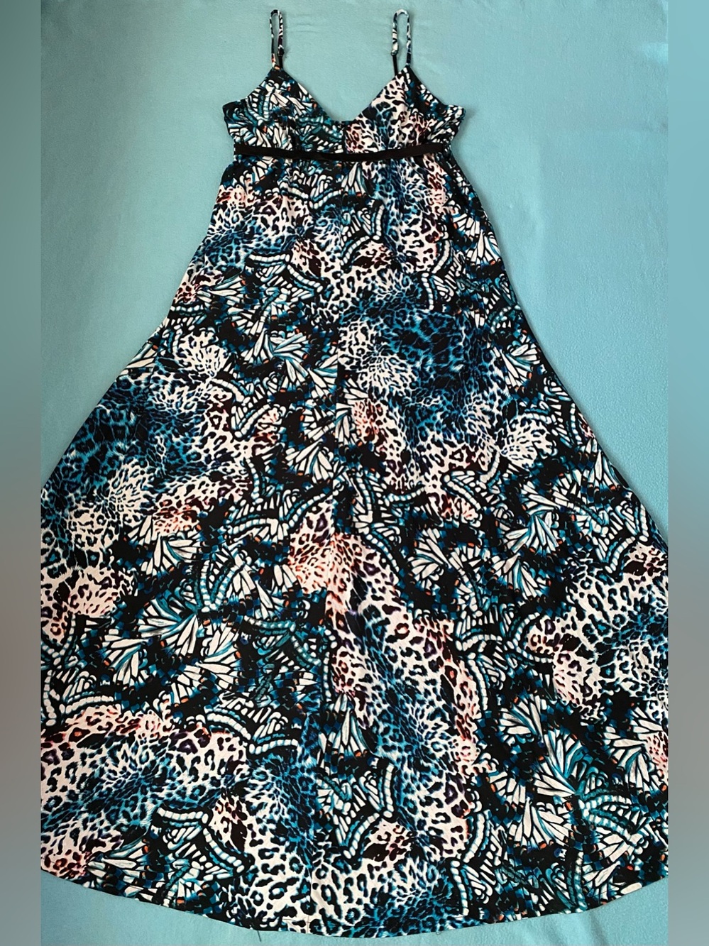 ALBERTO MAKALI Butterfly wing print maxi fully lined rare vintage NEW size L